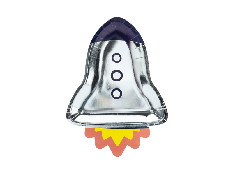 Paper plates Space Party - Rocket (6 pc.)