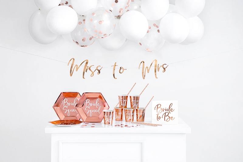 Party set - Bachelorette, rose gold (60 pc.)