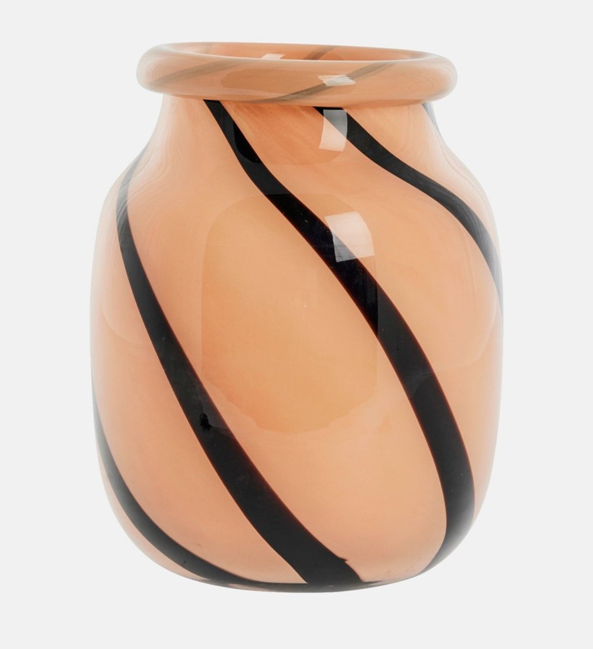 Orange &amp; lines Vase